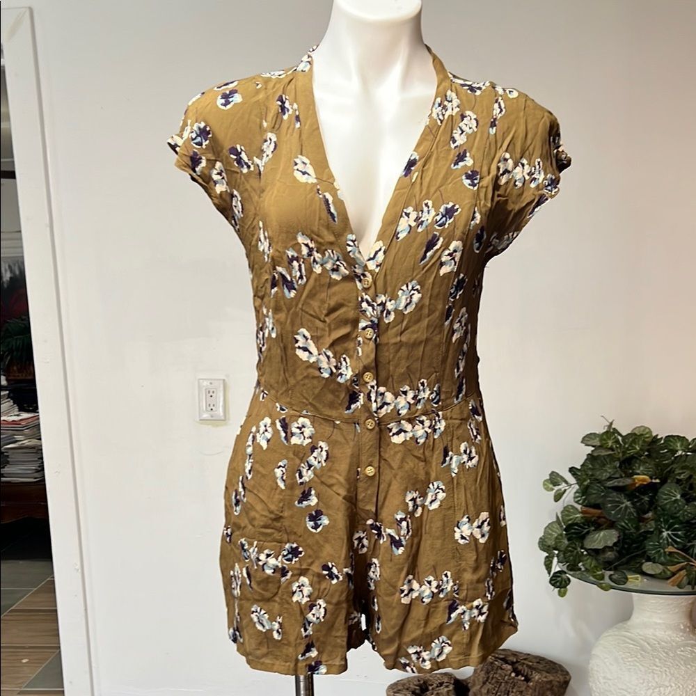 Staring at Stars Brown Floral Romper